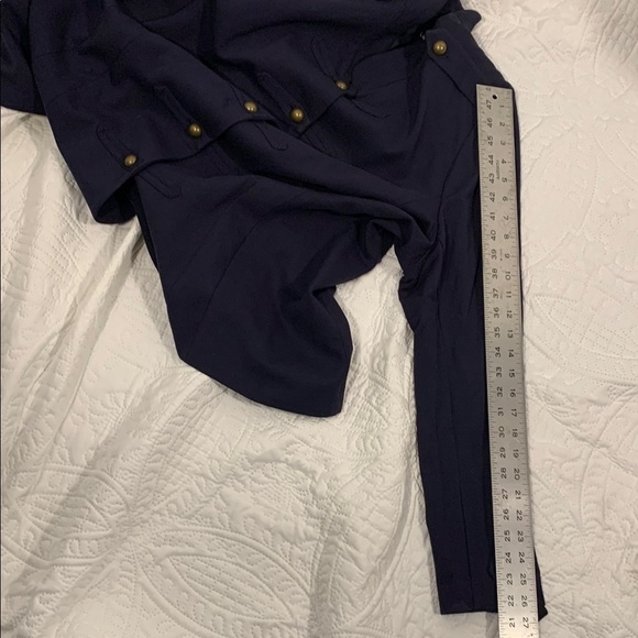 Lane Bryant Navy Military Style Jacket with Gold Buttons - Picture 11 of 12